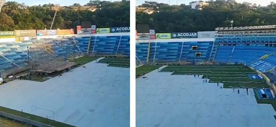 Así avanza el montaje de la tarima para el concierto de Daddy Yankee