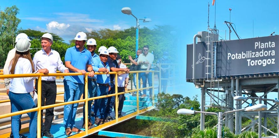 Presidente de ANDA y embajadora de El Salvador en Suecia realizan recorrido en planta Torogoz