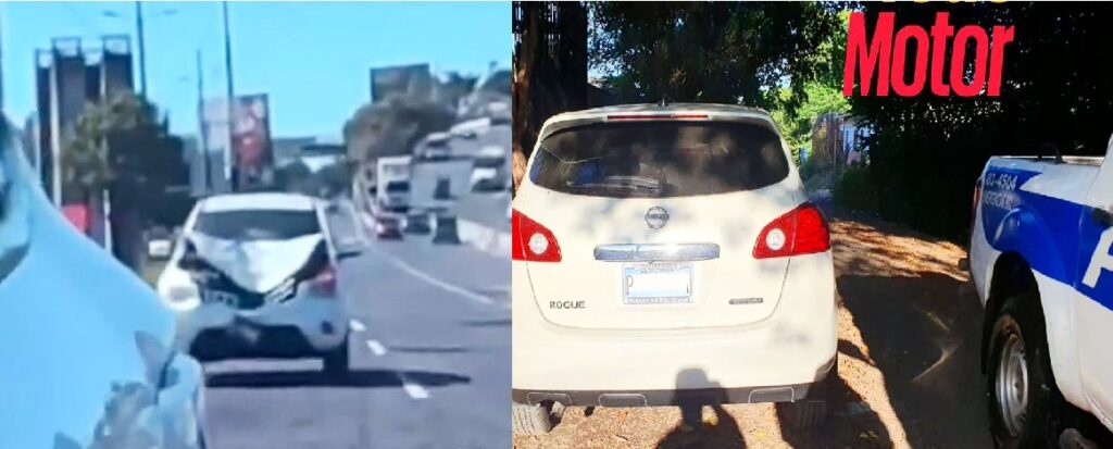 Captan a conductor circulando en la carretera tras un aparente choque: PNC lo intervino