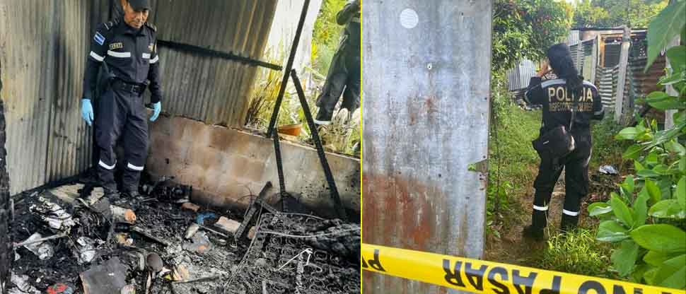 Voraz incendio en vivienda construida de lámina y madera deja una persona fallecida