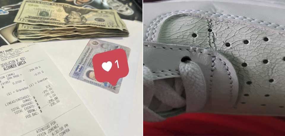 Devuelven el dinero a joven que pagó $295 por unos tenis