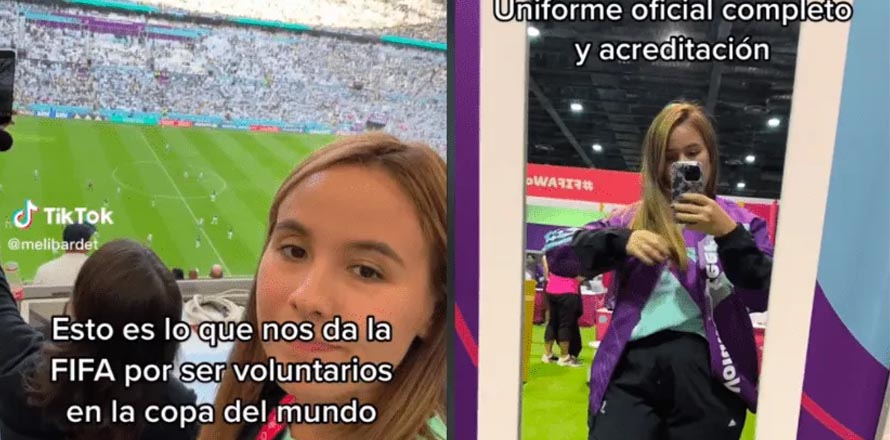TikTok: Joven se viraliza tras mostrar los beneficios de trabajar como voluntaria en el Mundial