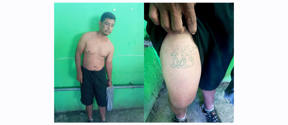 Arrestan a veterano terrorista de la MS-13 tras hallarle tatuajes alusivos a la estructura