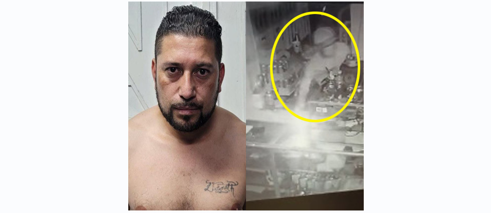 Capturan a sujeto que fue captado por cámaras de seguridad hurtando miles de dólares en un negocio de Quezaltepeque
