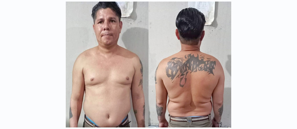 Policías sacan de las calles a pandillero que cubrió sus tatuajes con otros para parecer honrado