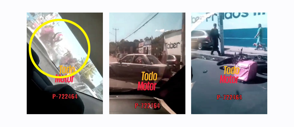 Conductor agrede e intenta arrollar a un motociclista en Soyapango mientras se encuentra laborando