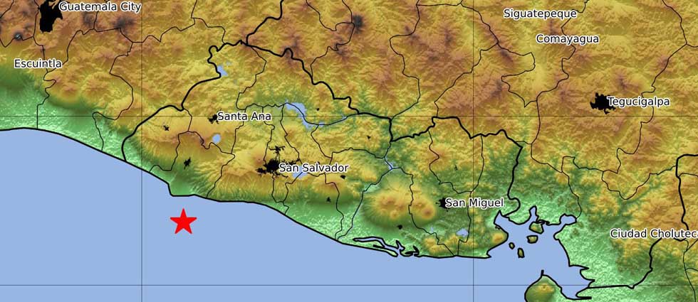 Sismo sacudió parte de El Salvador esta madrugada de sábado