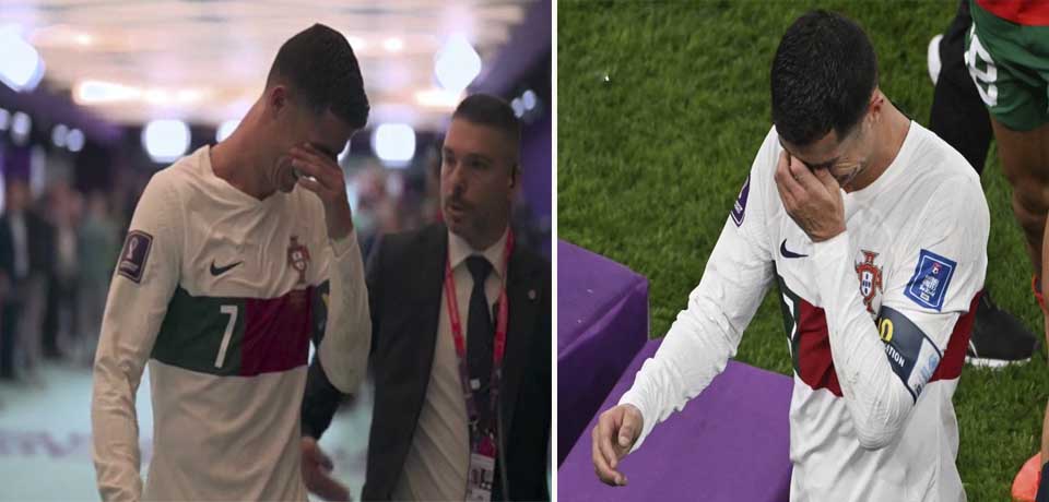 «A moco tendido»: Cristiano Ronaldo abandona el campo llorando desconsoladamente