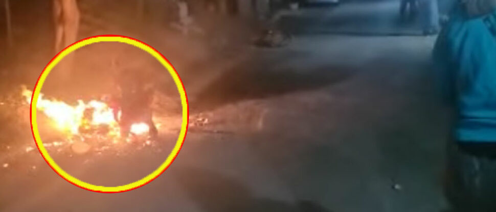 Paranormal: Queman piñata del diablo y esta empieza a caminar