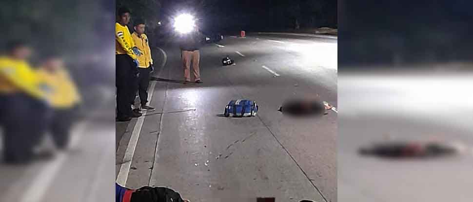 Motociclista y su acompañante mueren al ser impactados por un vehículo