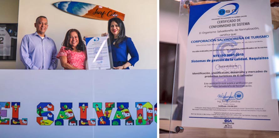 Cartera de Turismo recibe Certificado de Calidad de la Norma NTS ISO 9001:2015