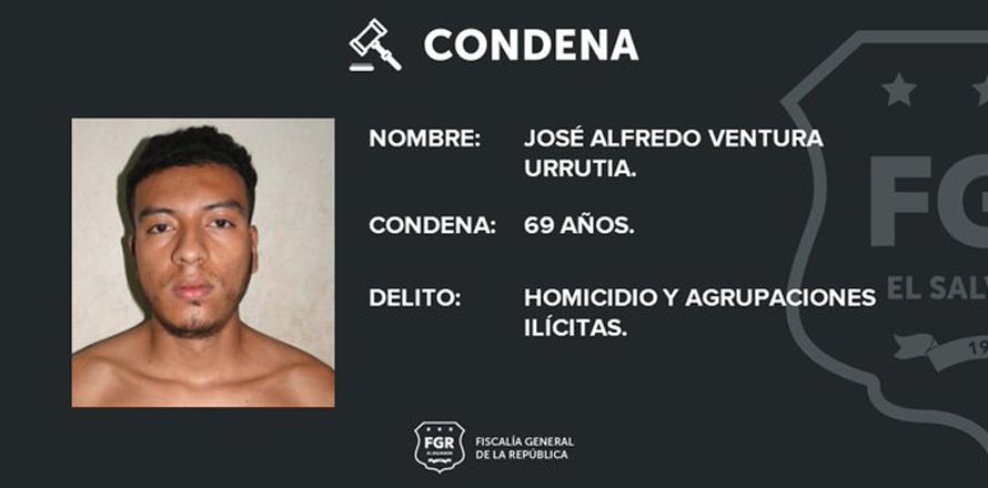 Pandillero de la 18-S recibe ejemplar condena de 69 años por el asesinato de tres personas