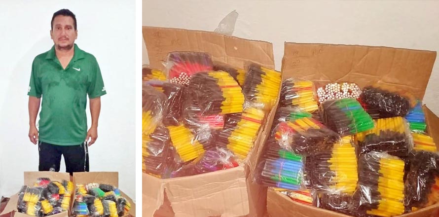 Sorprenden a sujeto que escondía miles de silbadores en Usulután