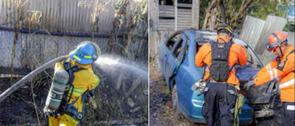 Bomberos sofocan incendio estructural en un taller automotriz en San Salvador