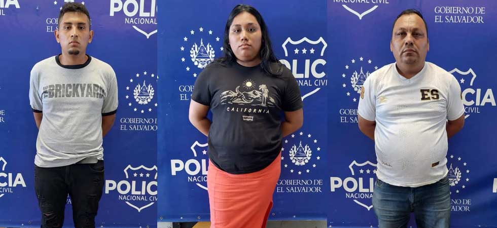 Tras denuncia, PNC captura a tres extorsionistas en San Salvador