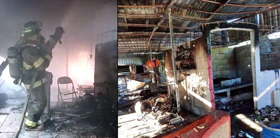 Reportan una persona lesionada tras incendio de panadería en Soyapango