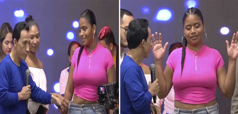¿Milagro?: Pastor se hace viral por “adelgazar” con puras oraciones a una mujer en pleno culto