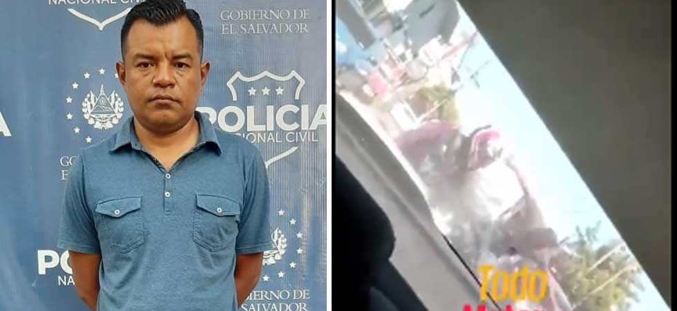 Capturan a conductor que fue captado golpeando a repartidor en Soyapango