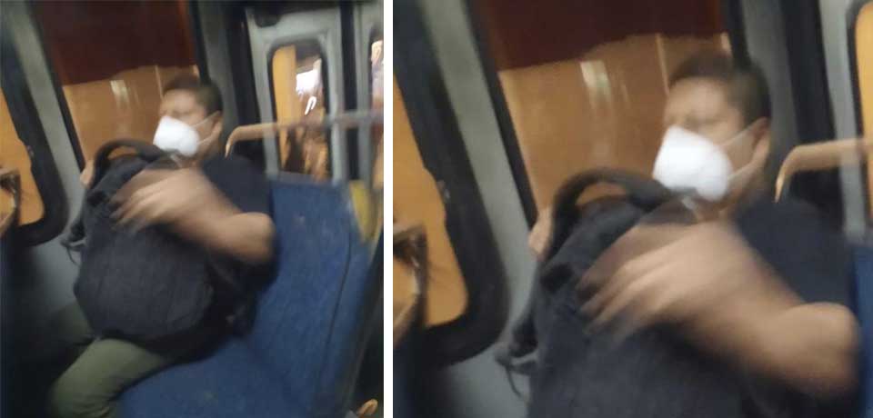 Denuncian a sujeto que se daba placer con la mano al interior de un bus en Soyapango