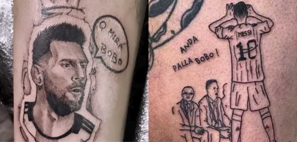 Hinchas se tatúan festejo y frase de Messi ante Países Bajos