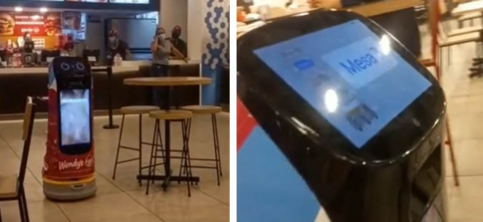 Robot inteligente que lleva la comida a la mesa causa sensación en El Salvador