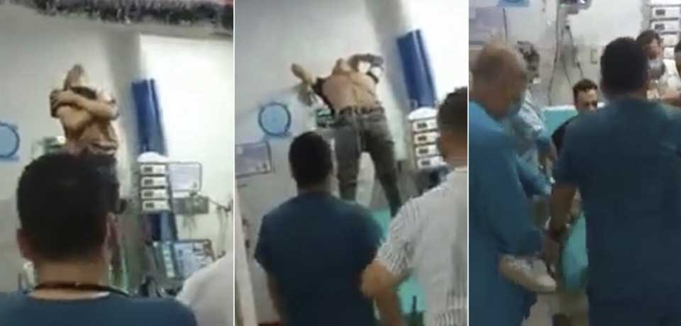 Hombre presuntamente poseído causa terror en hospital