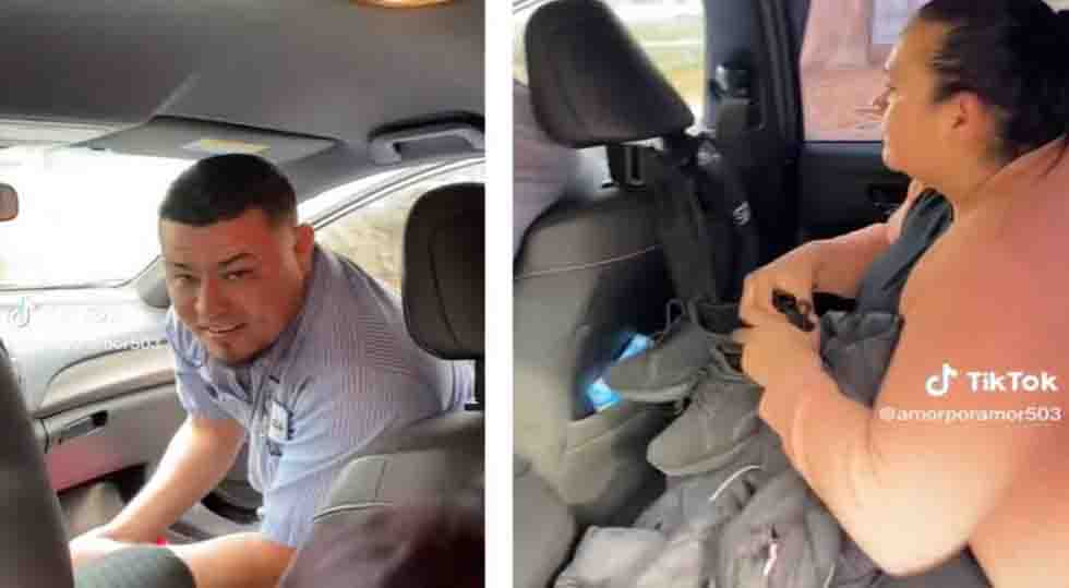 VIDEO: Sorprenden a hombre con su amante en el auto y se hace viral en Tiktok