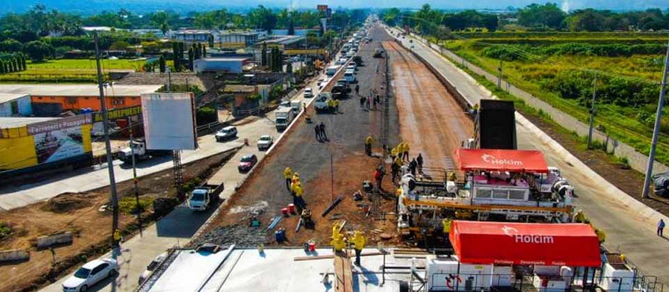 Inicia la pavimentación de la rampa del paso a desnivel de San Juan Opico