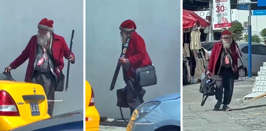 VIDEO | Captan a Santa “cascarrabias” en San Salvador