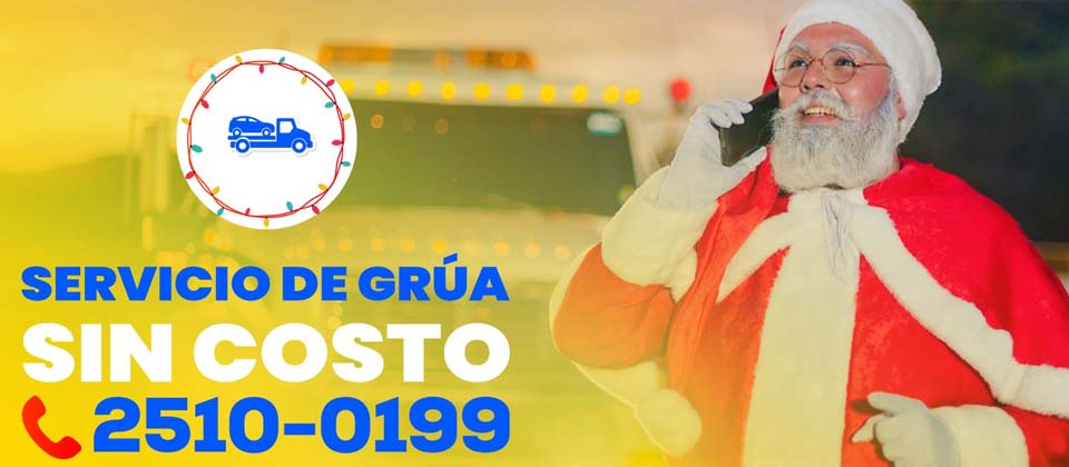 Más de 300 gruas a disposición de los salvadoreños durante vacaciones por Navidad y Fin de Año