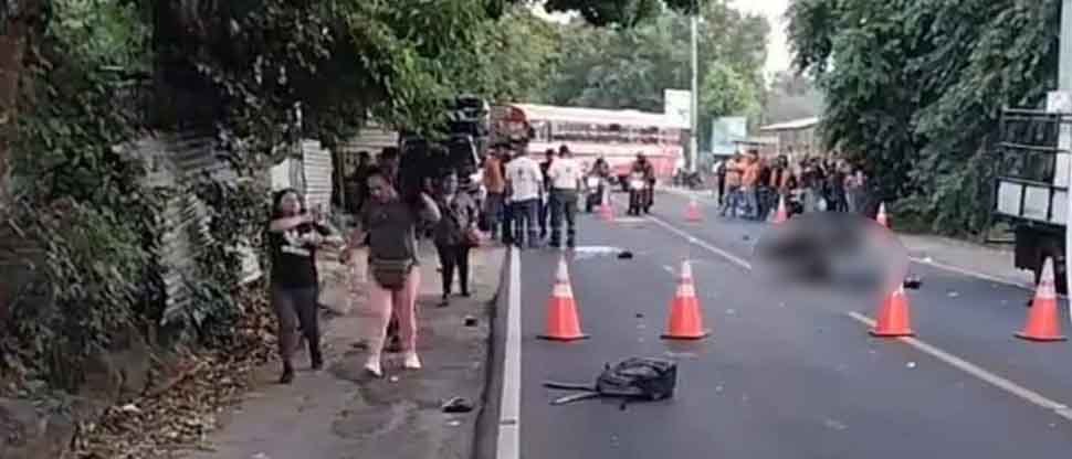 Motociclista muere tras ser atropellado por un vehículo en Sonsonate
