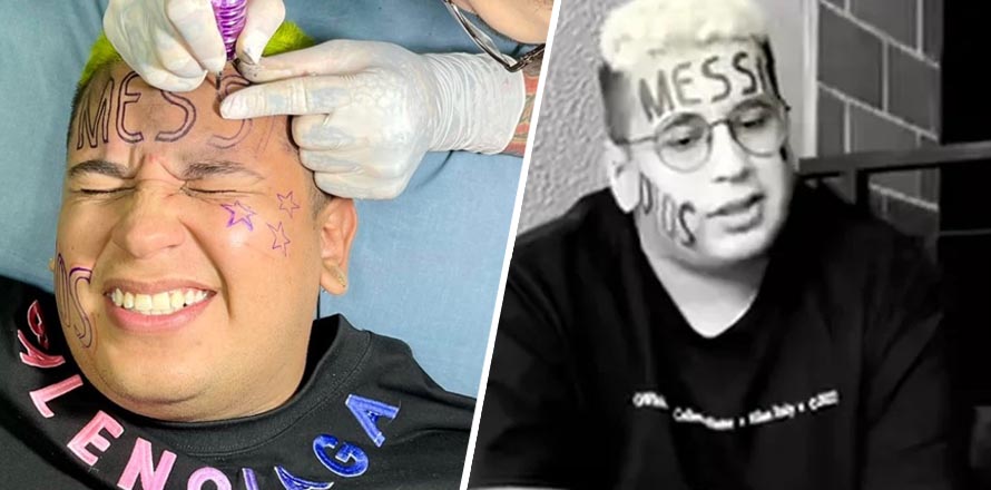 Se tatuó «Messi» en la frente tras ganar el mundial y ahora se arrepiente; “Me lo quiero borrar”