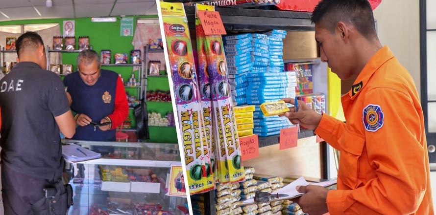 Protección Civil intensifica inspecciones en ventas de pólvora