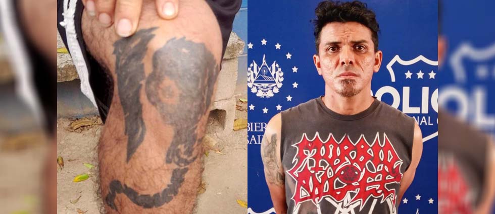 Cae pandillero que se modificó sus tatuajes alusivos al Barrio 18 para evitar la cárcel