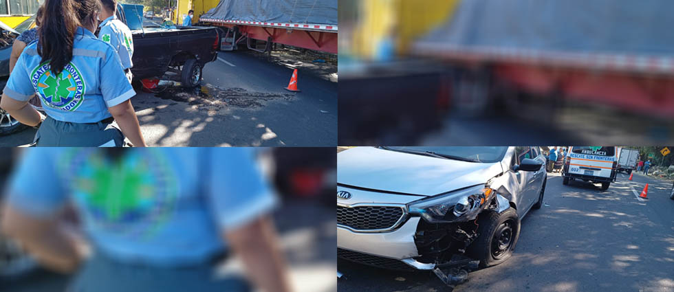 Reportan fuerte accidente de tránsito sobre buelevar de Santa Ana