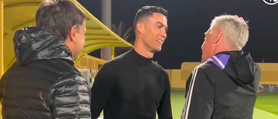 CR-7 visita sorpresivamente a su excompañeros del Real Madrid que están en Riad