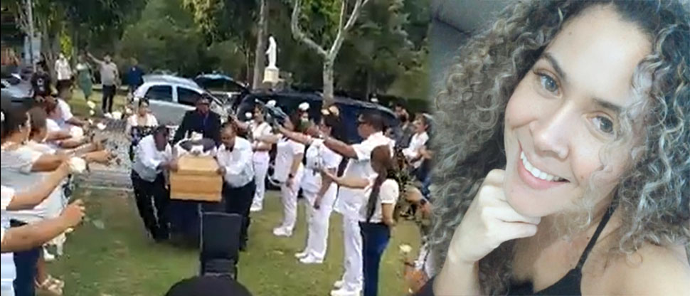 Dan cristiana sepultura a la enfermera Brenda Liseth García