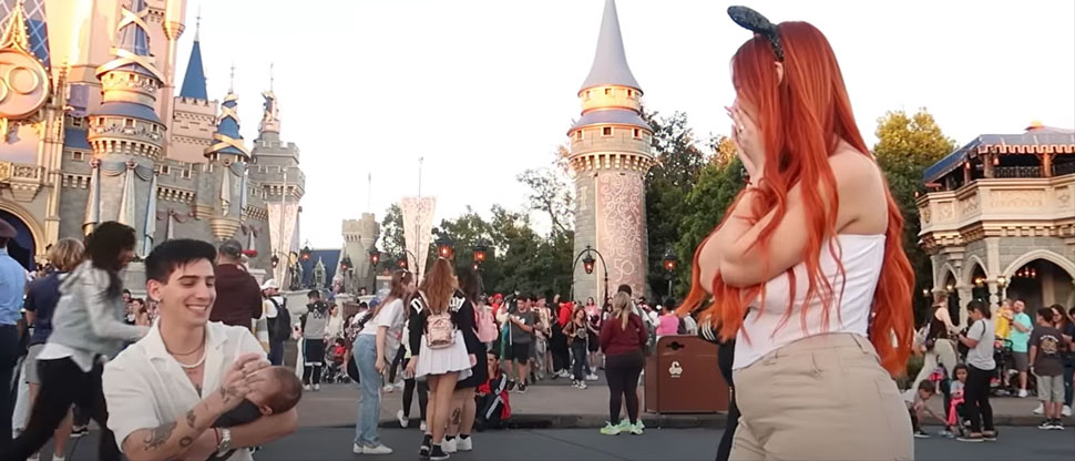 Como cuento de hadas: Nicolle Figueroa se compromete con Augusto Giménez en Disney