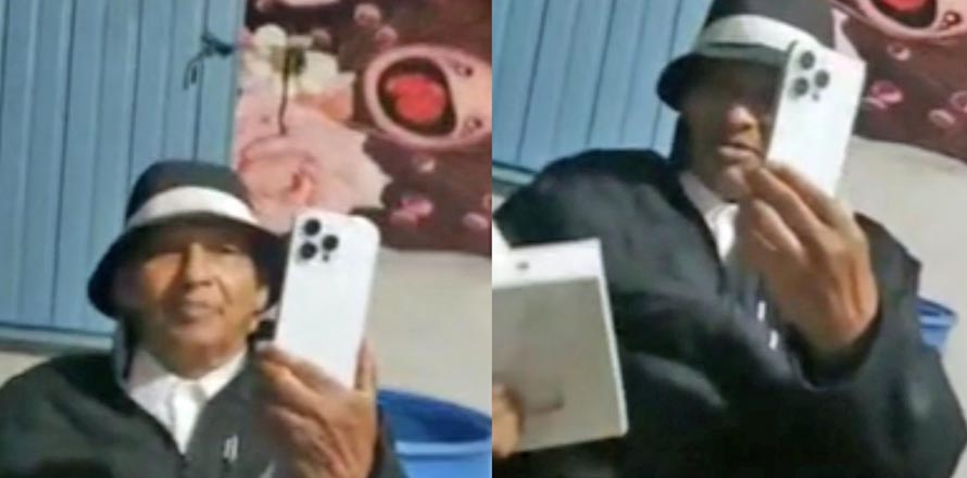 Apóstol Santiago recibe el nuevo IPhone 14 pro: “¡Qué lindo, qué bello!”