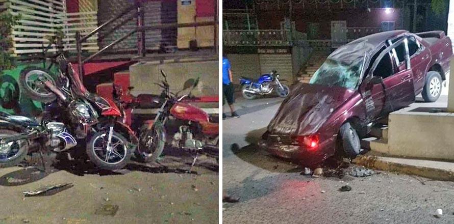 Conductor en estado de ebriedad arrolla a motociclistas y vuelca en La Unión