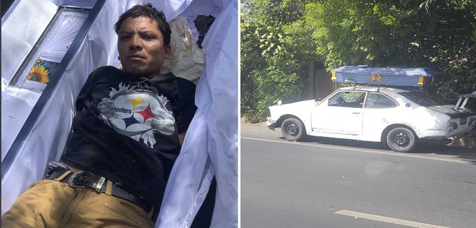 Capturan a miembro de la MS que se ocultaba dentro de un ataúd