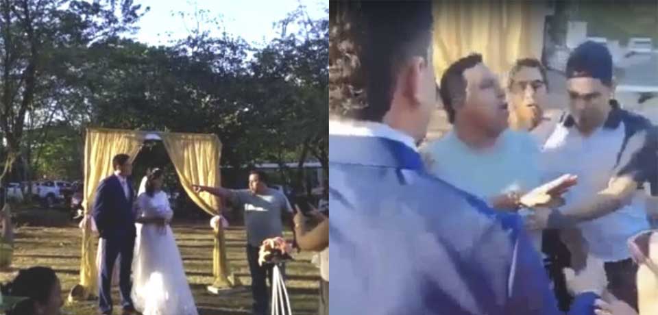 «Me van a perdonar pero aquí no hay boda»: Hombre llega a interrumpir la boda del prometido de su hija