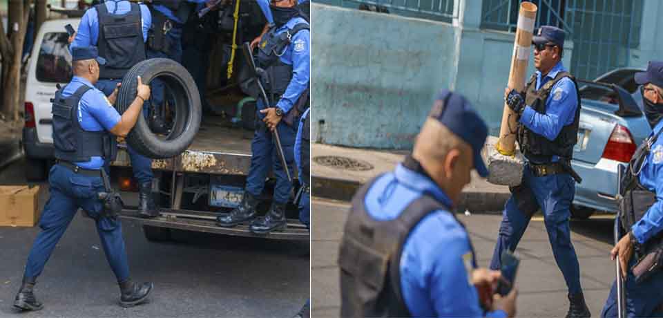 CAM remueve obstáculos de las calles, aceras y avenidas de San Salvador