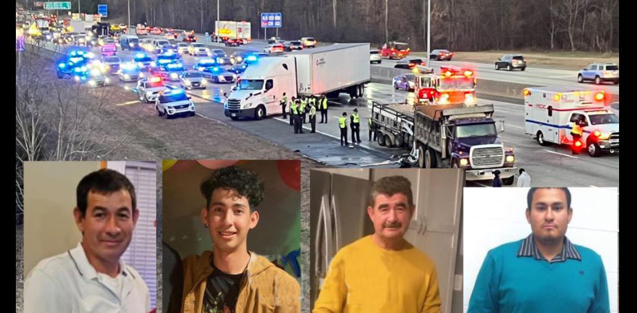 Ellos eran los 4 salvadoreños que perdieron la vida en fuerte accidente en Charlotte, EUA