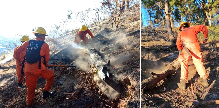 Bomberos se encuentran en la “fase de liquidación” del incendio en volcán de san salvador