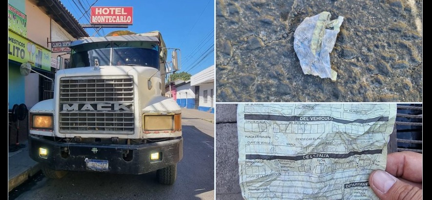 Ponen doble sanción a conductor de transporte pesado por tirar la esquela en la calle