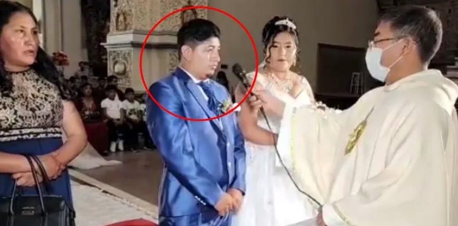 En plena ceremonia, novio confiesa que lo obligan a casarse