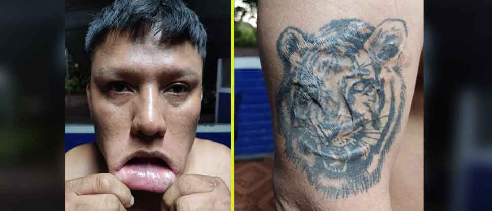 Por temor a ser capturado, pandillero el «Puro» intentó ocultar los tatuajes de su mara