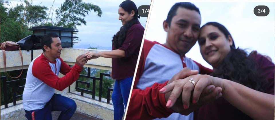 Salvadoreño pide matrimonio a su pareja para comenzar «bien» el 2023