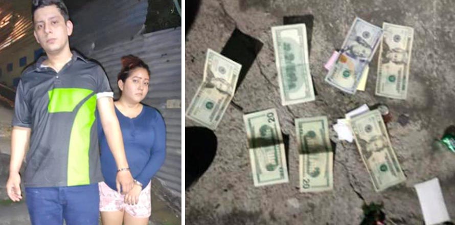 Cae pareja de extorsionistas minutos después de cobrar la renta